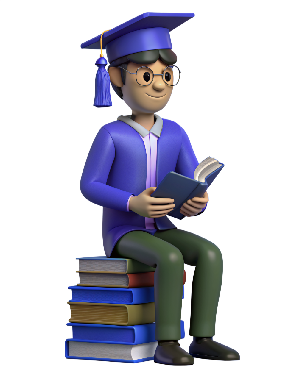 Человек читает книгу