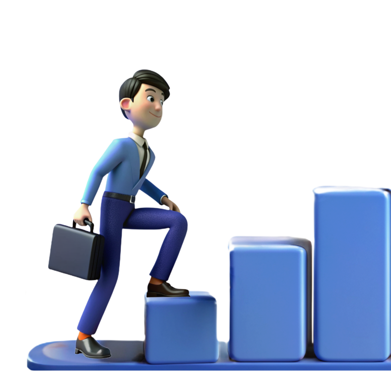 Рабочий поднимается по карьерной лестнице